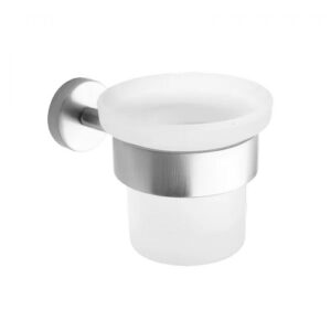 000006740001 Portasapone a parete cromo e vetro satinato MAMOLI