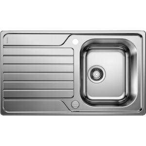 1328102 Lavello sopratop bordo 4mm 840x480mm inox spazzolato DINAS 45 S Vasca dx BLANCO