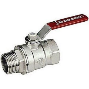 R254DL Valvola con attacchi F-M maniglia a leva R254LX004 3/4" GIACOMINI