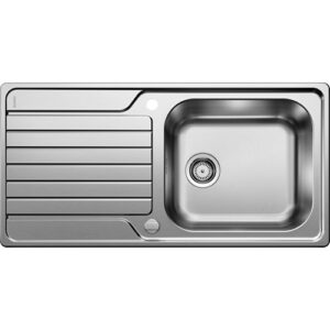 1336786 Lavello sopratop bordo 4mm 980x480mm inox spazzolato DINAS XL 6 S  Vasca dx BLANCO