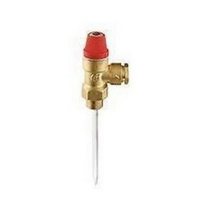 309430  Valvola di sicurezza temperatura  pressione 1/2" M x Ø 15 3 bar  CALEFFI