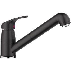 1517732 Miscelatore canna lunga con doccetta estraibile DARAS-S Antracite BLANCO