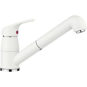 1517735 Miscelatore canna lunga con doccetta estraibile DARAS-S Bianco BLANCO