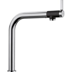 1518435 Miscelatore a canna alta acciaio inox con leva frontale  VONDA Acciaio Massiccio Spazzolato BLANCO