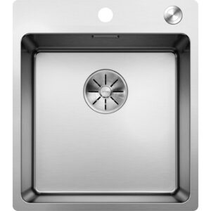 1519555 Lavello sopratop e filotop inox con fascia miscelatore 430x490mm ANDANO 400-IF/A BLANCO