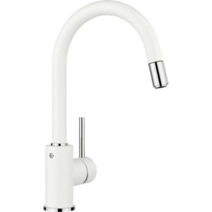 1521457 Miscelatore a canna alta con doccetta estraibile MIDA-S Bianco BLANCO