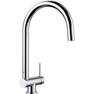 1521543 Miscelatore pieghevole sottofinestra a canna alta CORESSA-F Cromato - Leva DX BLANCO