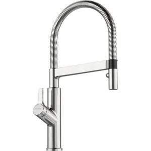 1523127 Miscelatore con sensore di movimento a due getti SOLENTA-S SENSO Leva SX - PVD Steel BLANCO