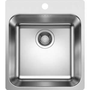 1523358 Lavello Sopratop e filotop acciaio Inox spazzolato 530x430mm con fascia miscelatore SUPRA 400-IF/A - R12 BLANCO