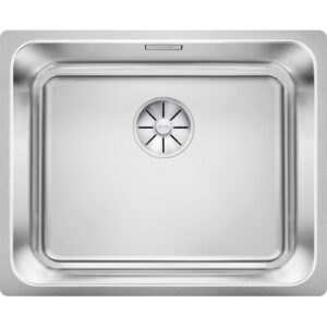 1526122 Lavello sottotop con scarico e inFino e troppopieno rettangolare 500x400mm SOLIS 500-U BLANCO