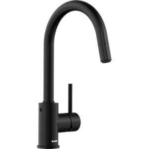 1526653 Miscelatore a canna alta con doccetta estraibile MIDA-S Nero Opaco BLANCO