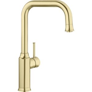 1576687 Miscelatore con doccetta estraibile LIVIA-S Satin Gold BLANCO