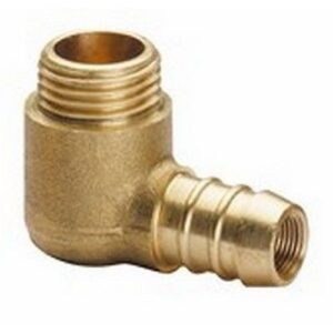 3002.20 CURVETTA MASCHIO PORTAGOMMA DN.15 GIALLA FILETTATA INTERNAMENTE