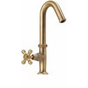 6422 RUBINETTO SNODATO MANIGLIA A CROCE CANNA CURVA - immagine 1