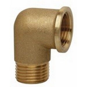 3020.10 GOMITO 90' MASCHIO FEMMINA GIALLO SABBIATO  3/8