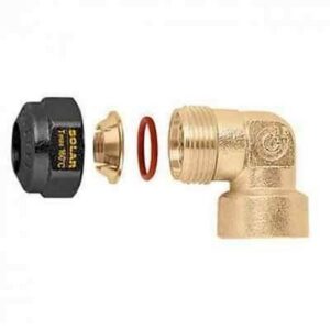 254852 Raccordo curvo femmina, meccanico a tenuta O-Ring 3/4'' F - Ø 22 CALEFFI