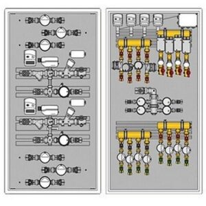 GE555-2 Modulo multiutenza GE555Y135 1 1/4" x 3/4" - 3 zone GIACOMINI