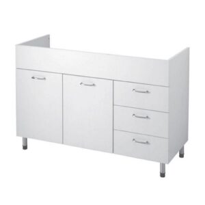 22121 Mobile sottolavello per lavello in ceramica con cassetti Sx 120x50xh82,5 BIANCO COLAVENE