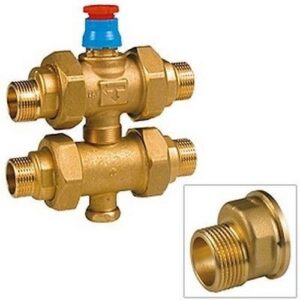 R292E Valvola a pistone tre vie con bocchettoni R292Y005 1" GIACOMINI