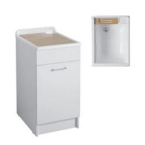 24070B Mobile lavanderia Sx 45x60xh86 Swash BIANCO LUCIDO COLAVENE