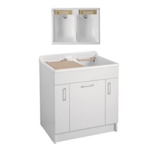 24080B Mobile lavanderia con cesto 80x60x86h Twist BIANCO LUCIDO COLAVENE
