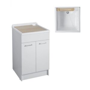 24130B Mobile lavanderia 50x45x86 Swash BIANCO LUCIDO COLAVENE