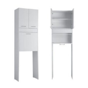 27010B Mobile colonna 2 ante con vano porta lavatrice 64x34xh210cm Brava BIANCO COLAVENE