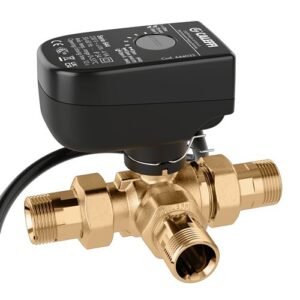 644557 Valvola a sfera deviatrice a tre vie motorizzata 3/4" 230V-10'' CALEFFI