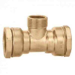 865850 DECA - Raccordo a tee ridotto, in ottone Ø 50 x 1 1/2" M x 1 1/4" CALEFFI