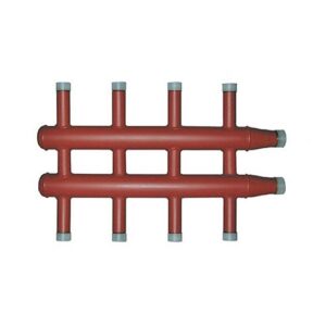 C41T Collettore contrapposto diacol 4+1 zone attacchi 1" filettato maschio interasse 140mm COMPARATO