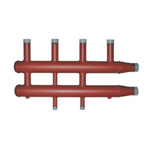 C4T Collettore complanare diacol 4 zone attacchi 1" filettato maschio interasse 140mm COMPARATO