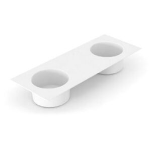 C32138G Lavabo in ceramica doppia vasca senza foro per rubinetteria 120x48 Skyland GRIGIO MATT COLAVENE