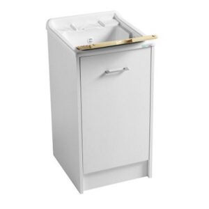 DL4550B Mobile lavanderia con vasca lavatoio 45x50xh86 Domestica BIANCO COLAVENE