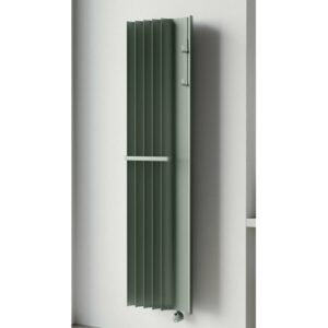 FBRAWSX1502VMESP Radiatore termoarredo design elettrico verticale BRASILIA WIDE Bianco SX 1580X467 CALEIDO