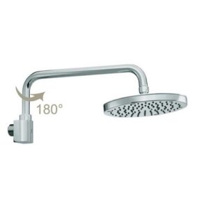 H55405000030009 Soffione con braccio doccia girevole Ø 200 OKI BOSSINI