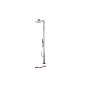 L00379000030008 Colonna doccia da esterno INOX con soffione TETIS Ø300 mm BOSSINI