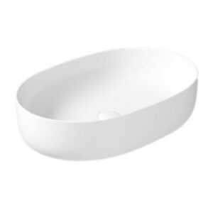LAC4063GM Lavabo in ceramica ovale 40x60x15 GRIGIO MATT COLAVENE
