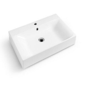 LAC6045 Lavabo in ceramica con foro per rubinetteria 60x45xh10 Cento BIANCO COLAVENE