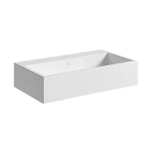 LAL8047X Lavabo in ceramica bicolore senza foro per rubinetteria 80x46 Camaleo BIANCO LUCIDO E VINACCIA LUCIDO  COLAVENE