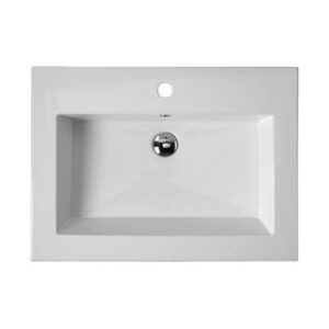 LAP6045 Lavabo in ceramica con foro per rubinetteria 60x45 Prisma BIANCO COLAVENE
