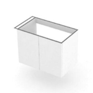 MRS80482NPR Mobile bagno per lavabo vasca Sx con portasciugamani senza ripiano interno 86x48xh62 Regolo PINO ROSSO COLAVENE