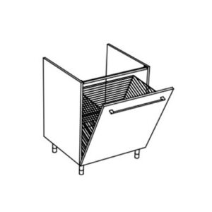 NSMART110VM Mobile modulare con cesto portabiancheria 67,1x63xh87,2cm SmartTop VISONE MATT COLAVENE