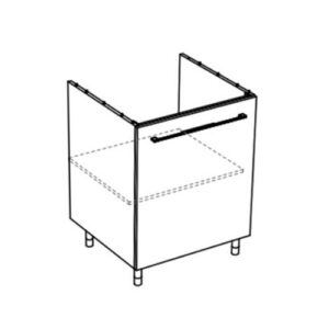 NSMART202BM Mobile modulare con ripiano apertura Sx 67,1x63xh87,2cm SmartTop BIANCO TALCO COLAVENE