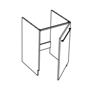 NSMART301PR Mobile modulare porta lavatrice o asciugatrice con anta apertura Dx SmartTop PINO ROSSO COLAVENE