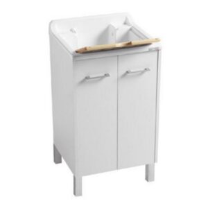 PDL5045B Mobile lavanderia con piedini e vasca lavapanni 50x45x86 Domestica BIANCO COLAVENE