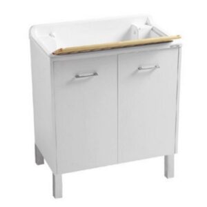 PDL8045B Mobile lavanderia con piedini e vasca lavatoio 80x45xh86 Domestica BIANCO COLAVENE