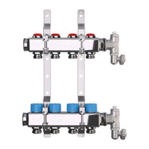 R553DSX052 Kit collettore premontato in acciaio 1" x 3/4"E /12 GIACOMINI