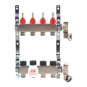 R553FSDB251 Kit collettore premontato acciaio G 1"F x 3/4"E /11 (0-5L) GIACOMINI