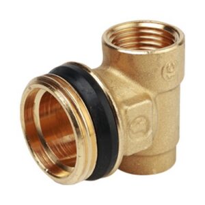 R591DX015 Terminale per collettori doppio attacco 1"M x 1/2"F x 1/2"F GIACOMINI