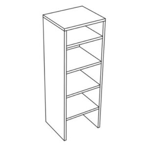 SMART2BM Mobile colonna con ripiani 75x65xh210cm SmartTop BIANCO TALCO  COLAVENE